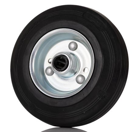 DVR125x37---12 Tente Black Rubber Castor Wheels DVR125x37-Ø12, 100kg