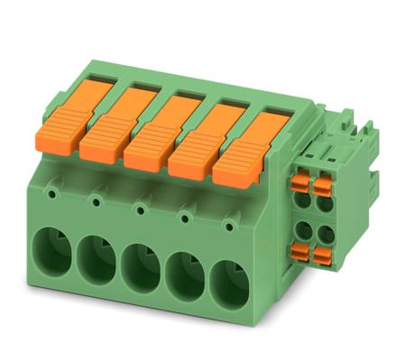 1716957 Phoenix Contact, 7.62mm Pitch, LPCH 6, 9 Way, , Pluggable Terminal Block, Hybrid Plug, Cable Mount, Push-In
