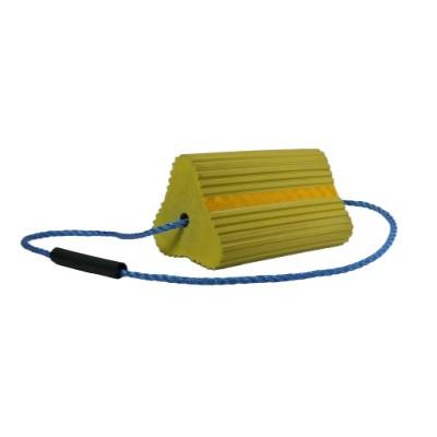 245-790 RS PRO  High Visibility Rubber Wheel Chock, 250 mm x 150mm x 170 mm
