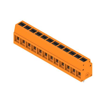 2786640000 Weidmüller  Series PCB Terminal Block, 12-Contact, 5mm Pitch, Push-In, 1-Row, Solder Termination