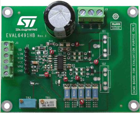 EVAL6491HB STMicroelectronics Demonstration Board Power Management for L6491 for N-Channel Power MOSFETs, IGBTs