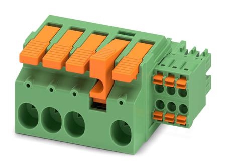 1716989 Phoenix Contact, 7.62mm Pitch, LPCH 6, 10 Way, , Pluggable Terminal Block, Hybrid Plug, Cable Mount, Push-In
