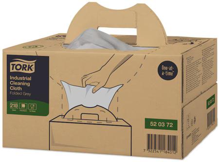 520372 Tork 210 Grey Non Woven Fabric Cloths for use with Industrial Cleaning