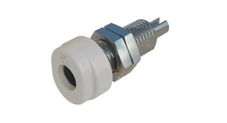 930175107 Hirschmann Test & Measurement, White 4mm Socket, Tin Plated, 30 V ac, 60 V dc, 16A