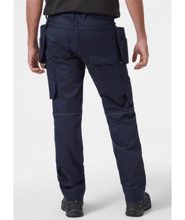 77521_590-C154 Helly Hansen Manchester Navy Men's Cotton, Polyester Durable, Stretchy Trousers 39in, 100cm Waist