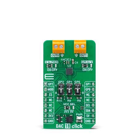 MIKROE-6137 MikroElektronika , 10 Bit Smart DAC For General Purpose Input To PWM Conversion From Texas Instruments