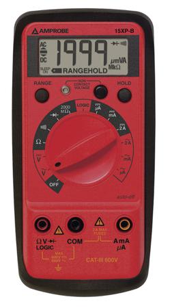 15XP-B Amprobe 15XPB Handheld Digital Multimeter, 2A ac Max, 2A dc Max, 600V ac Max - RS Calibrated