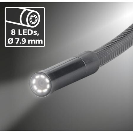 092-933A Laserliner 092.933A 7.9mm probe Inspection Camera Kit, 1.5m Probe Length, 1280 x 720pixels Resolution, LED Illumination