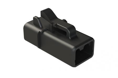 ATP06-2S-BLK Amphenol Industrial, ATP06 Automotive Connector PL Black Cable Mount 2 Way, Crimp Termination