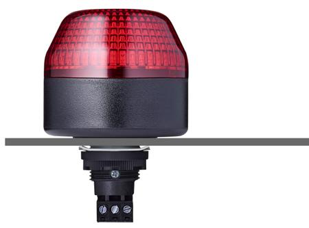 801522405 AUER Signal ICM Series Red Strobe Beacon, 24 V ac/dc, Panel Mount, LED Bulb, IP65