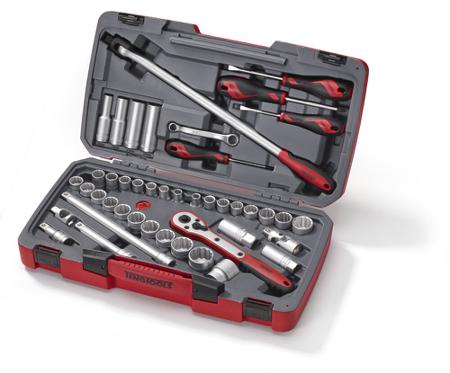 T1244 Teng Tools 44-Piece 1/2 in 6 Point Socket Set