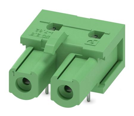1745784 Phoenix Contact, 7.62mm Pitch, COMBICON Power, 2 Way, Right Angle, Pluggable Terminal Block, Inverted Header, Through