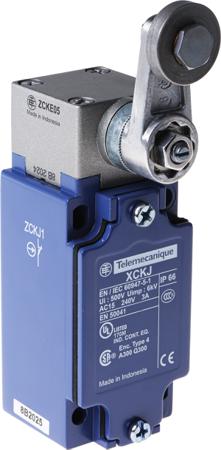 XCKJ10513 Telemecanique Sensors XCKJ Series Roller Lever Limit Switch, NO/NC, IP66, SPDT, Zinc Alloy Housing, 240V ac Max, 10A Max