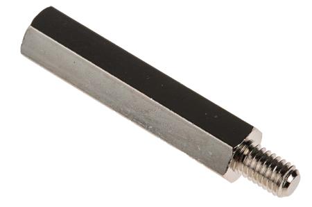 806-6645 RS PRO Standoff, M5 x M5 Thread, 35mm Body, Brass, Male/Female, 8mm Stud