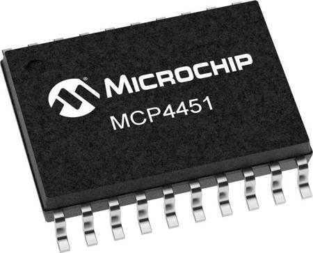 MCP4451-503E/ST , Digital Potentiometer 50kΩ 257-Position Linear, Log 4-Channel I2C 14 Pin, TSSOP