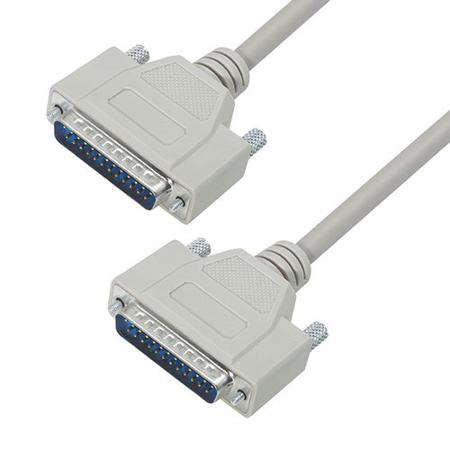 CSMN25MM-25 L-Com Male 25 Pin D-sub to Male 25 Pin D-sub Cable assembly, 25ft PVC