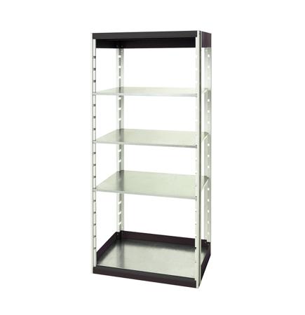 46001002-24V Bott Red 4 Shelf Sheet Steel Storage Rack System Shelving System Upright Frames, 2000mm x 800mm, 525mm