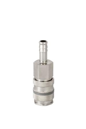 325-547 RS PRO Brass, Steel Female, Male Pneumatic Quick Connect Coupling, 9mm Hose Barb