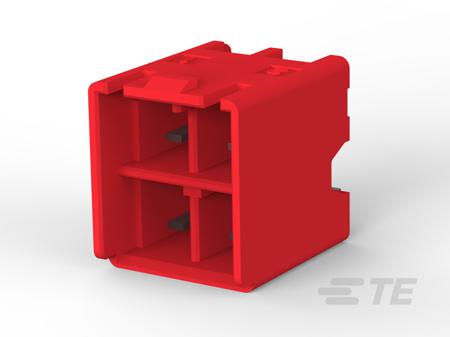1-1376386-2 TE Connectivity Power Key 5.0 Series Vertical Board Mount PCB Header, 4 Contact(s), 5mm Pitch, 2 Row(s), Shrouded