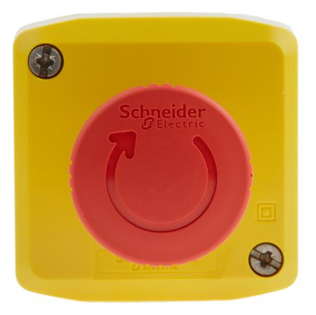 XALK178E Schneider Electric Harmony XALK Series Twist Release Emergency Stop Push Button, Surface Mount, 40mm Cutout, SPDT,