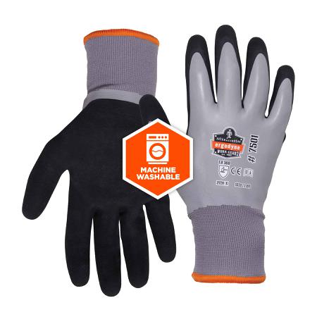 17635 Ergodyne ProFlex Grey Acrylic Waterproof Work Gloves, Size XL, Nitrile Coating