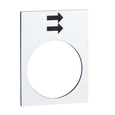ZB2BY4902 Schneider Electric Legend for Use with XACA, XACB, XACM, None, Arrow
