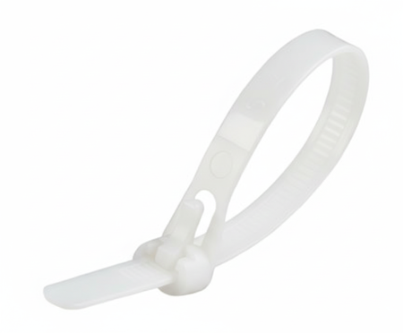 cblts-rlswht200mm E-Pro White Releasable Cable Tie 200mm x 7.5mm