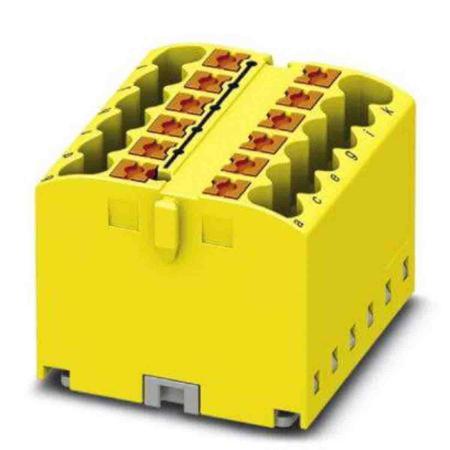 3273292 Phoenix Contact Distribution Block, 12 Way, 4mm², 24A, 450 V, Yellow