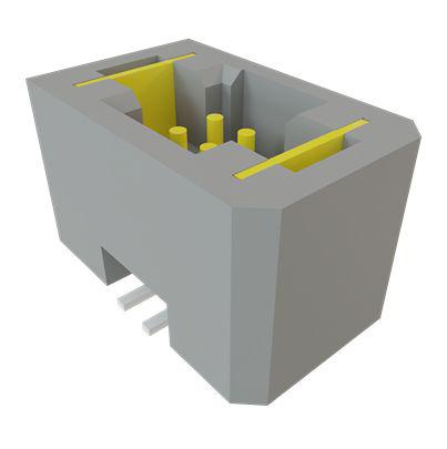 TFM-102-02-L-D-WT Samtec TFM Series Vertical Surface Mount PCB Header, 4 Contact(s), 1.27mm Pitch, 2 Row(s), Shrouded
