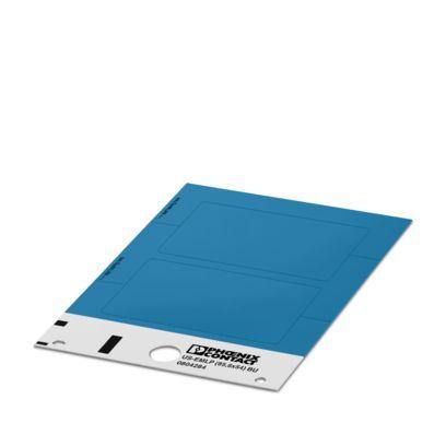 0804284 Phoenix Contact US-EML Blue on Blue Cable Labels, 54 mm Length, 85.6 mm Width, 53.7mm Label Length, 84.9mm Label Width