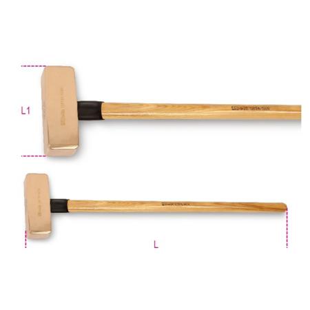 1381BA 8000 BETA Beryllium Copper Sledgehammer with Wood Handle, 8kg