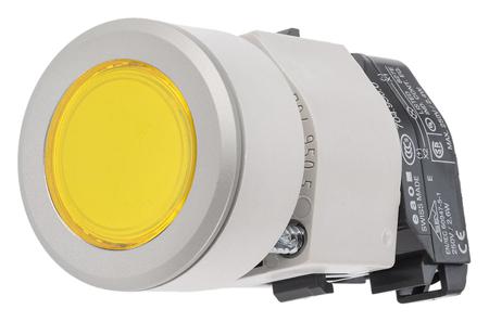 704.032.418 EAO Yellow Momentary Push Button Head, IP65