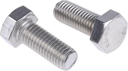 183-9124 Plain Stainless Steel Hex M12 x 30mm Set Screw