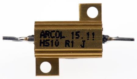 HS10-R1-J Arcol HS10 Series Aluminium Housed Axial Wire Wound Panel Mount Resistor, 100mΩ ±5% 10W