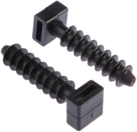 151-80110-LOK01-PA6HIR-BK HellermannTyton Black Cable Tie Mount 12 mm x 44mm, 9mm Max. Cable Tie Width