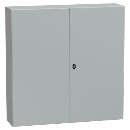 NSYS3D121230DP Schneider Electric PanelSeT S3D Series Steel Wall Box, IP55, 1200 mm x 1200 mm x 300mm