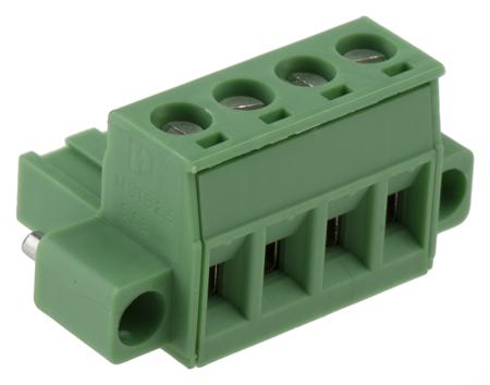 1778001 Phoenix Contact, 5.08mm Pitch, MSTB 2.5/ 4-STF-5.08, 4 Way, , Pluggable Terminal Block, Plug, Plug-In, Screw