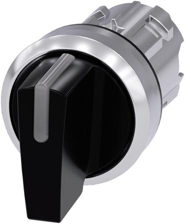 3SU1052-2BL10-0AA0 Siemens SIRIUS ACT 3SU10 Series 3 Position Selector Switch Head, 22mm Cutout, Black Handle