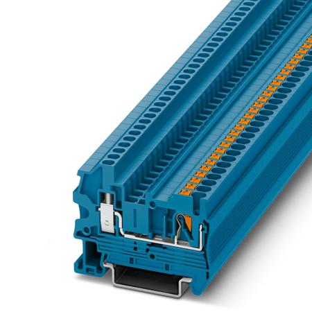 3209520 Phoenix Contact  PTU 2.5 BU Series Blue, 0.14 → 4mm², Push In Termination