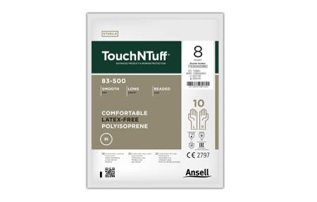 83500080 TouchNTuff 83-500 Sterile Polyisoprene G