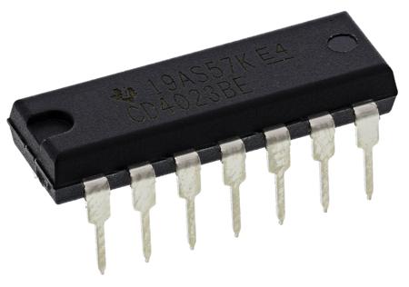 CD4023BE Texas Instruments , Triple 3-Input NAND Logic Gate, 14-Pin PDIP