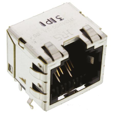 TM24RSG-5A-88 Hirose TM24R Series Female RJ45 Connector, Panel Mount, Through Hole, Cat5, STP Shield Right Angle 8P8C -Way