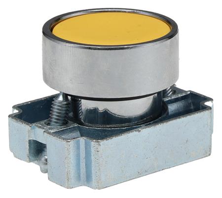 205-2357 RS PRO Flush Yellow Push Button Head - Momentary, 22mm Cutout, Round