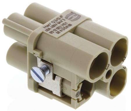 09120033151 HARTING Heavy Duty Power Connector Insert, 40A, Female, Han-Modular Series, 3/0 Contacts