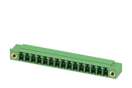 1817932 Phoenix Contact, 3.81mm Pitch, MC 1.5/15-GF-3.81-LR, 15 Way, Right Angle, Pluggable Terminal Block, Header, Through