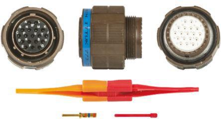 KJB6T15W18SN ITT KJB Series, 18 Way Cable Mount MIL Spec Circular Connector Plug, Socket Contacts,Shell Size 15, Screw Coupling