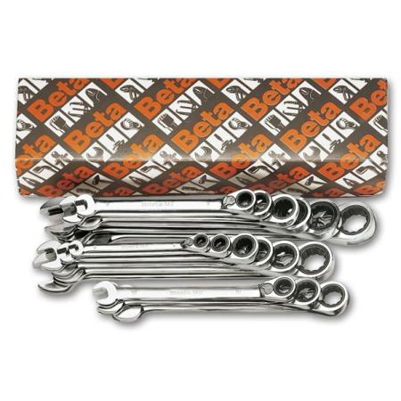 142/S17 BETA 17-Piece Ratchet Spanner Set, 6 mm, 7 mm, 8 mm, 10 mm, 11 mm, 12 mm, 13 mm, 14 mm, 15 mm, 16 mm, 17 mm, 18 mm, 19