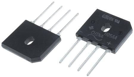 GBU8K onsemi Bridge Rectifier, 8A, 800V, 4-Pin