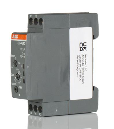 1SVR508120R0000 ABB SPST 7 Timer Relay, True OFF Delay, 24 → 48 Vdc / 24 → 240 Vac 0.05 s → 10min, DIN Rail Mount