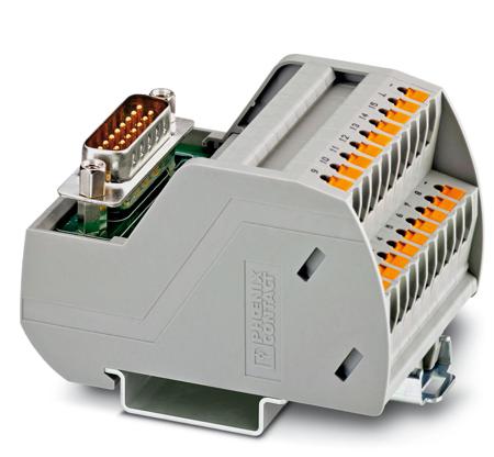 2904259 Phoenix Contact VIP-2/PT/D15SUB/M/LED Series Interface Module, DIN Rail